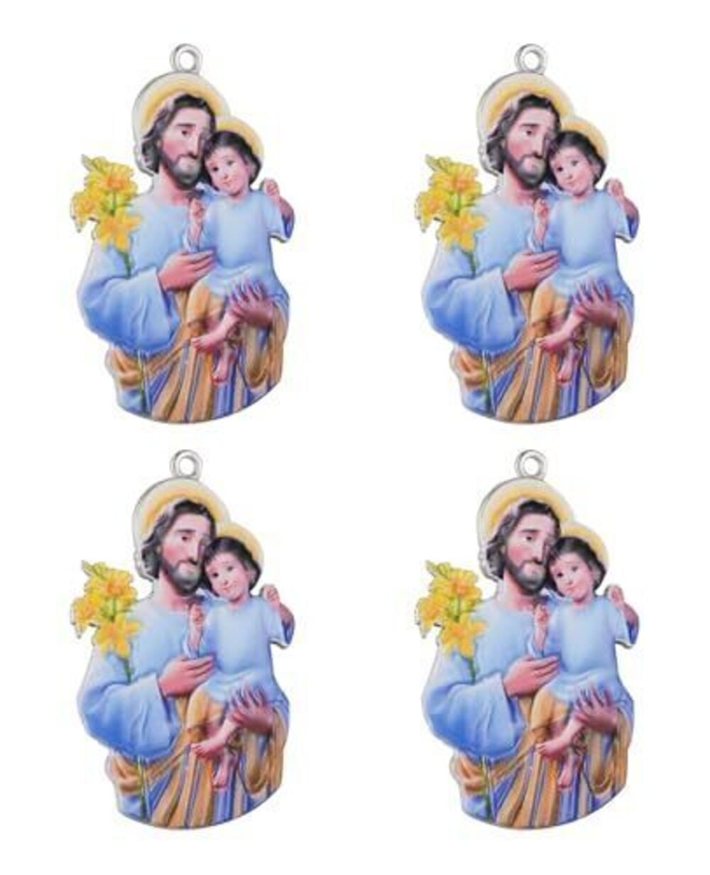 3405 Blue Colored Saint Joseph with Jesus Pendant - Ideal for Jewelry